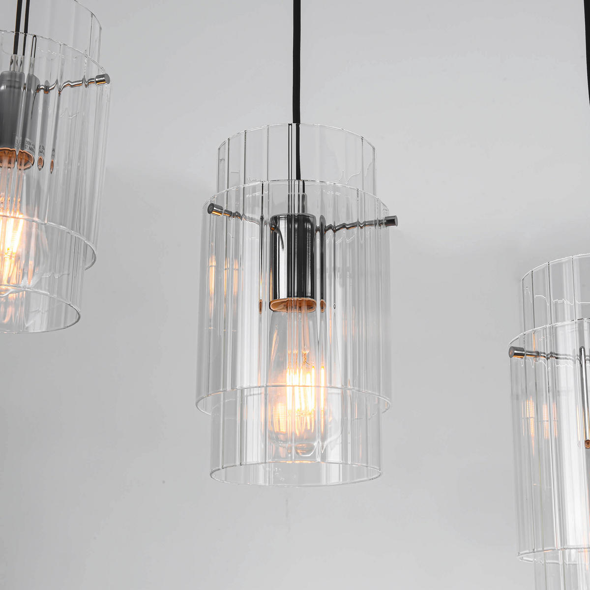 HÄNGLAMPA Savona 58/14/120 cm  - transparent, Basics, glas (58/14/120cm)