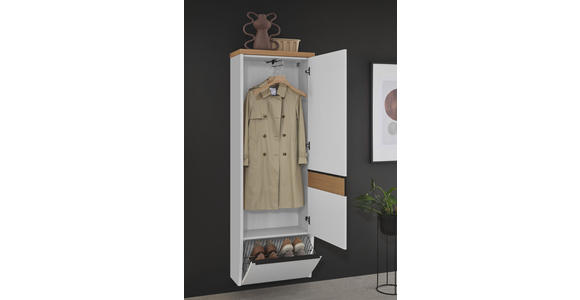 GARDEROBENSCHRANK  in 64/187/31 cm  - Eichefarben/Anthrazit, Design, Holz/Holzwerkstoff (64/187/31cm) - Dieter Knoll