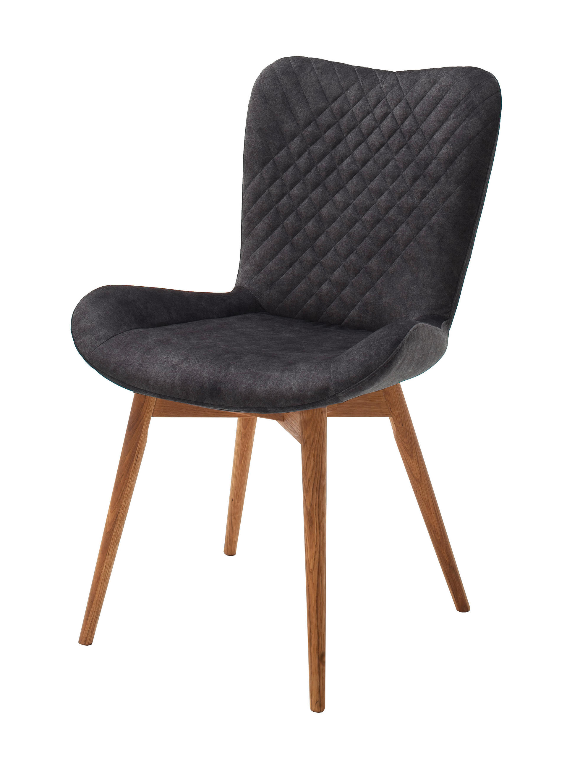 Stuhl Sarander Anthrazit Echtholz-Beine