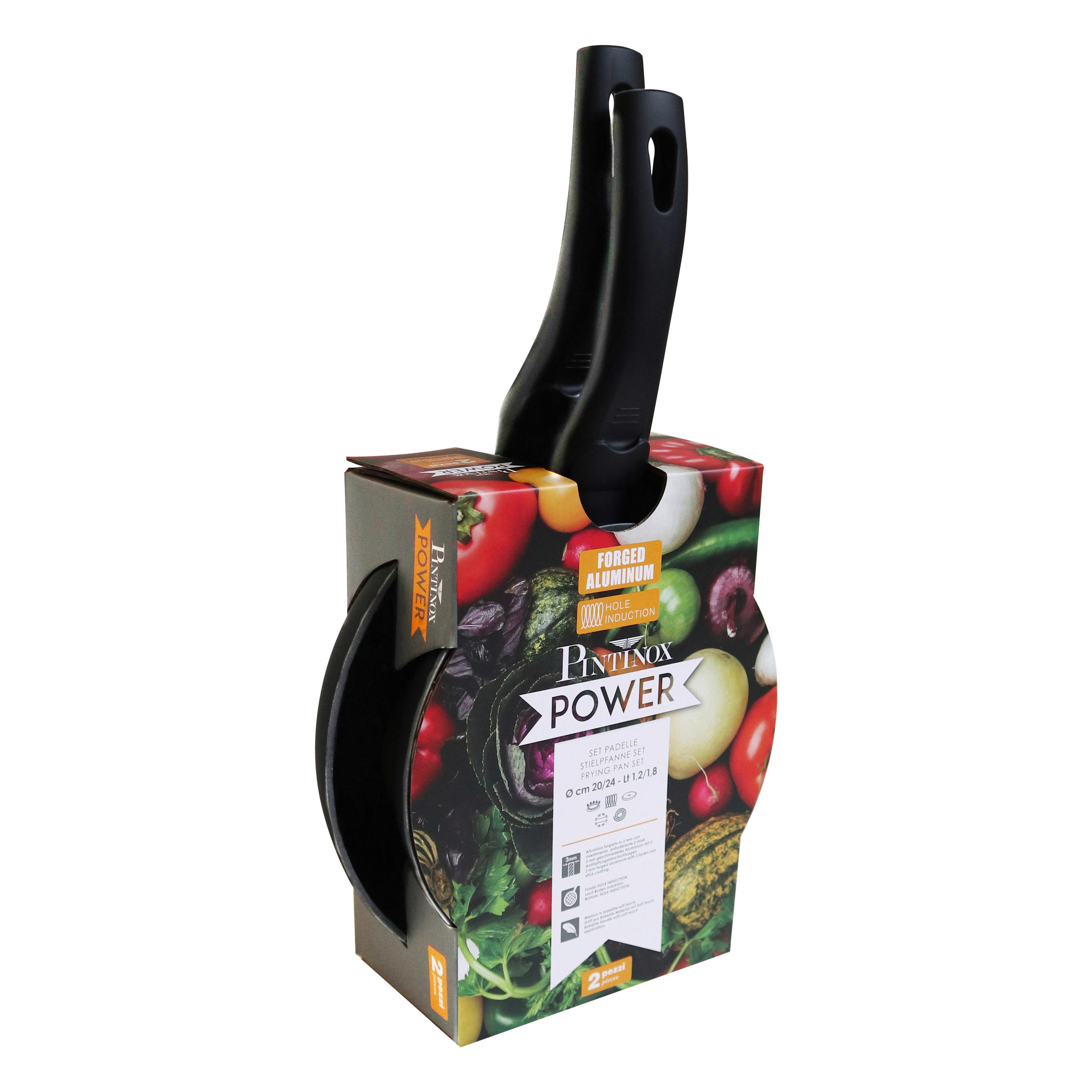 Pfannenset Power 2-Teilig Schwarz D: 24/28 cm