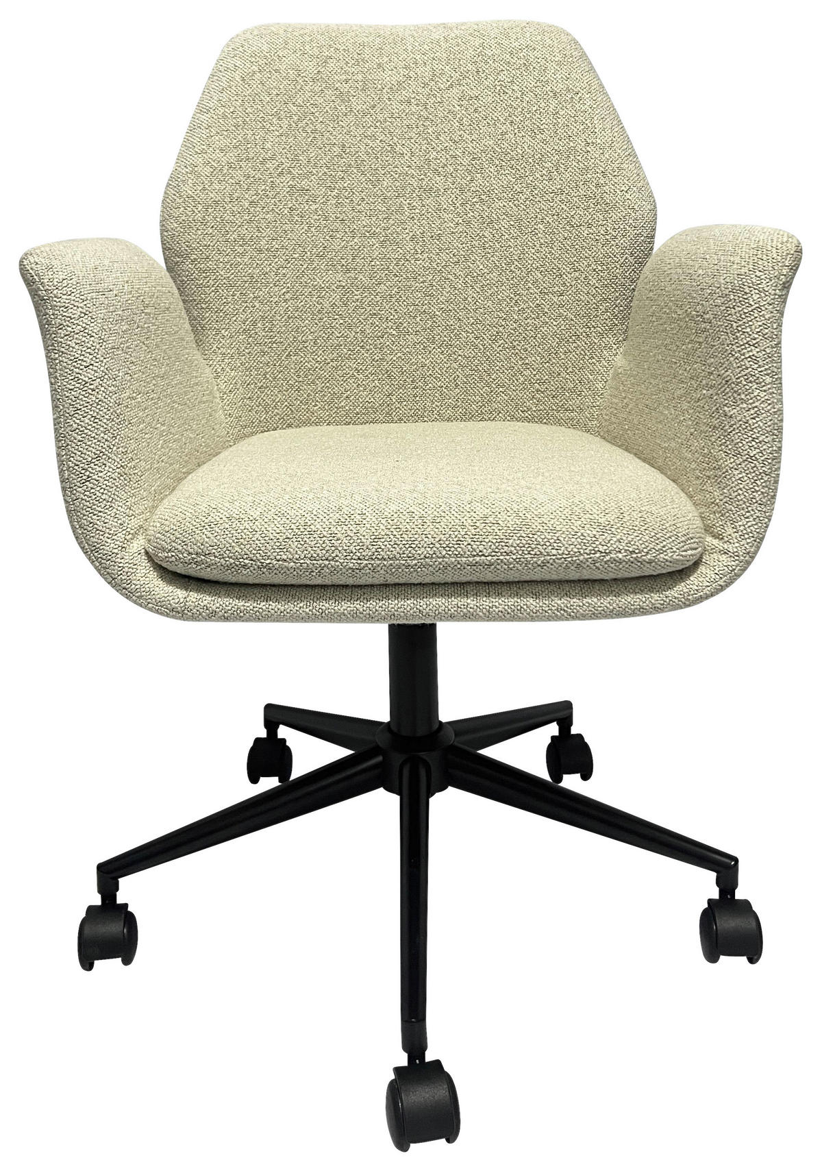 DREHSTUHL Webstoff Schwarz, Beige  - Beige/Schwarz, Design, Kunststoff/Textil (60/86-96/59cm) - Novel