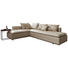 WOHNLANDSCHAFT Echtleder Rücken echt - Chromfarben/Beige, Design, Leder/Kunststoff (223/319cm) - WISCHI BLACK LABEL