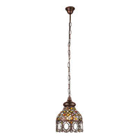 HÄNGLAMPA 22/110 cm  - multicolor/kopparfärgad, Klassisk, metall/glas (22/110cm) - Eglo