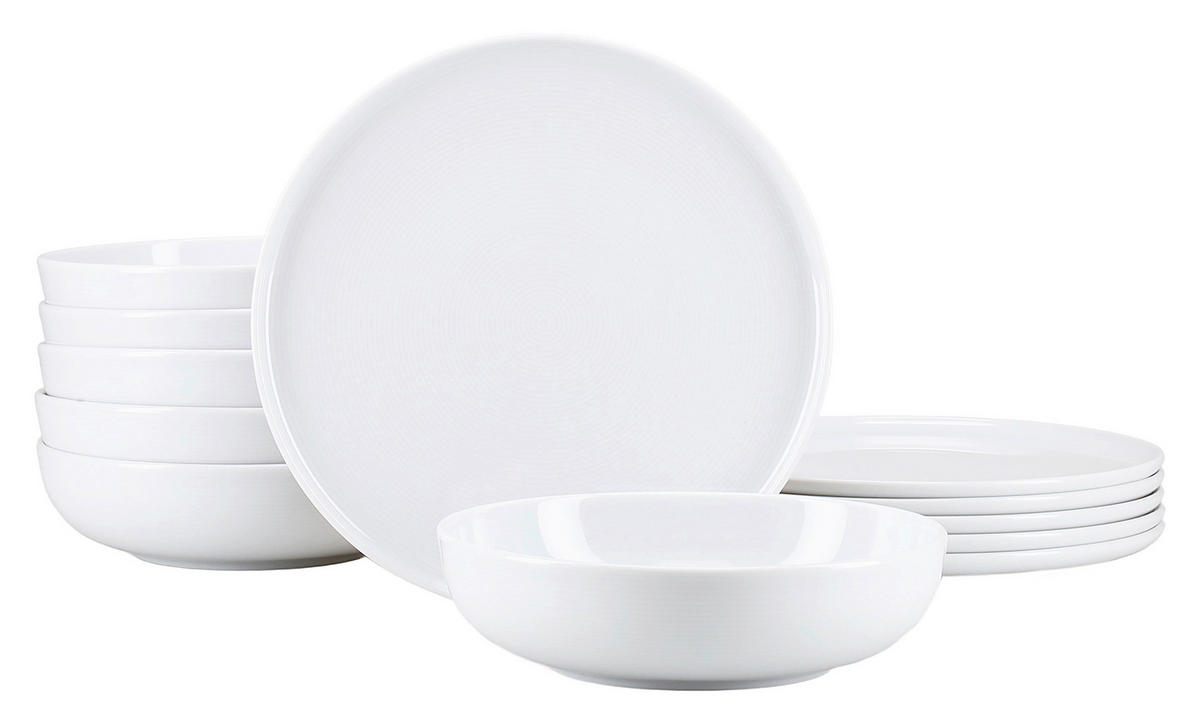 SERVIS Session White 12 delar  - vit, Basics, keramik - Creatable