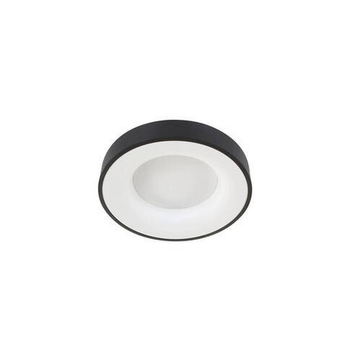 LED-DECKENLEUCHTE Ringlede 30/9 cm   - Schwarz, Basics, Kunststoff/Metall (30/9cm)