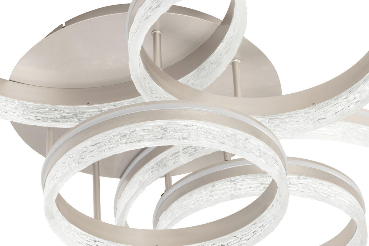 LED-DECKENLEUCHTE Swansea 100/56/22 cm   - Cappuccino, Design, Kunststoff/Metall (100/56/22cm) - Novel