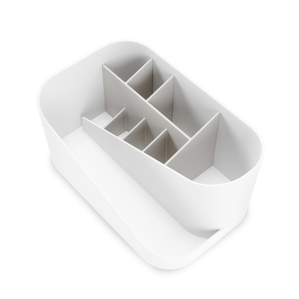 KOSMETIK-ORGANIZER  - Weiß/Grau, Design, Kunststoff (27/17/13cm) - Umbra
