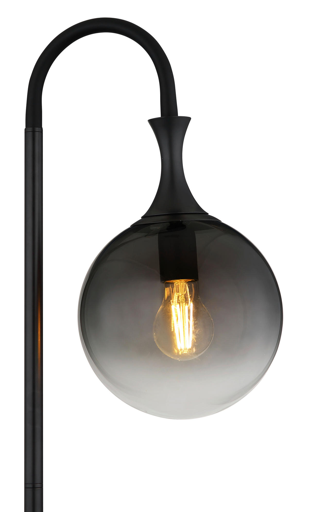 STEHLEUCHTE - Schwarz/Grau, Design, Glas/Metall (29/25/152cm) - Globo