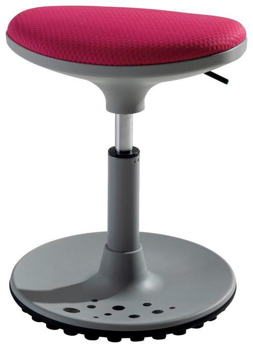 BÜROHOCKER Grau, Brombeere  - Brombeere/Grau, Design, Kunststoff/Textil (38/48/27,5cm) - Paidi
