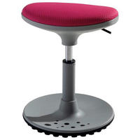 BÜROHOCKER Brombeere, Grau  - Brombeere/Grau, Design, Kunststoff/Textil (38/48/27,5cm) - Paidi