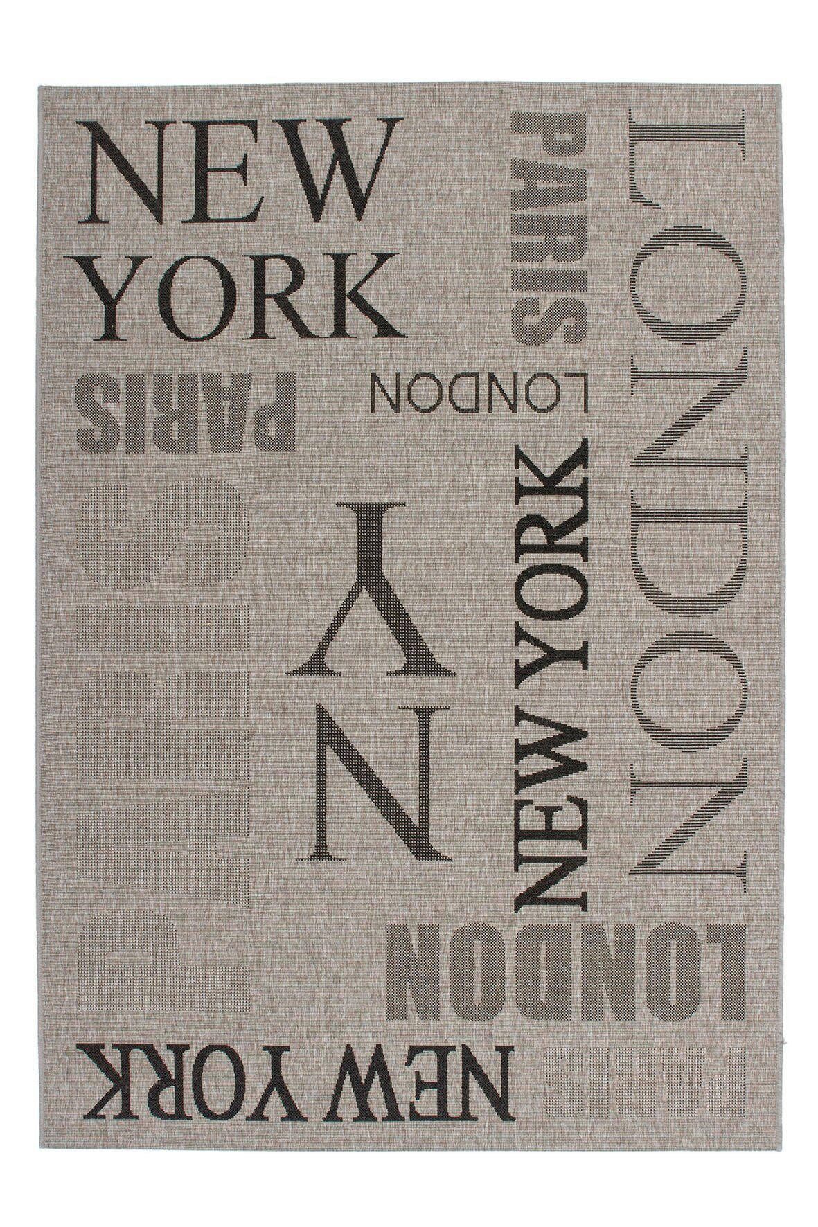 RAVNO TKANI TEPIH  srebrna     - srebrna, Osnovno, tekstil (200/290cm)