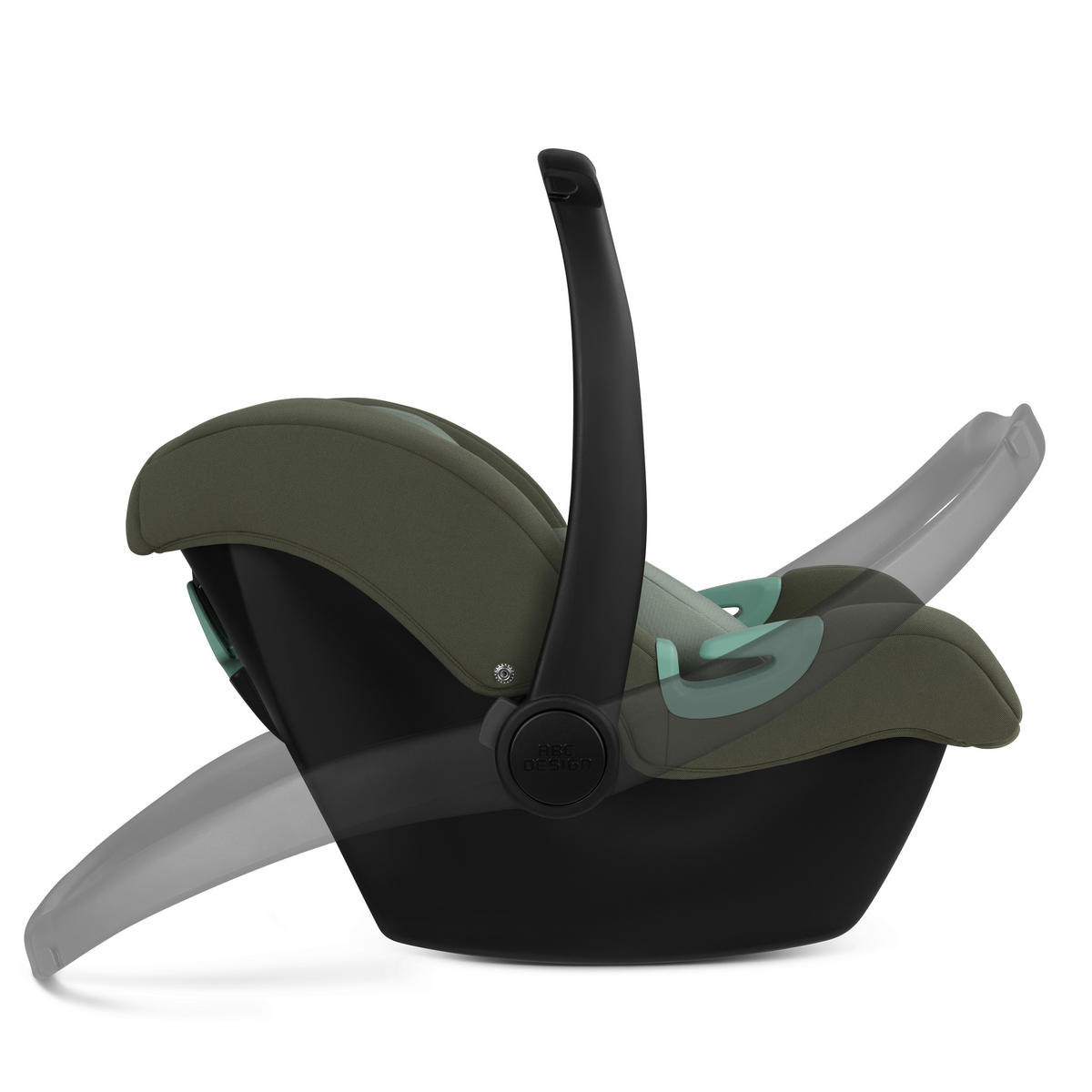 BABYSCHALE Tulip i-Size Sage   - Dunkelgrün/Salbeigrün, Basics, Textil (64/44/59cm) - ABC Design