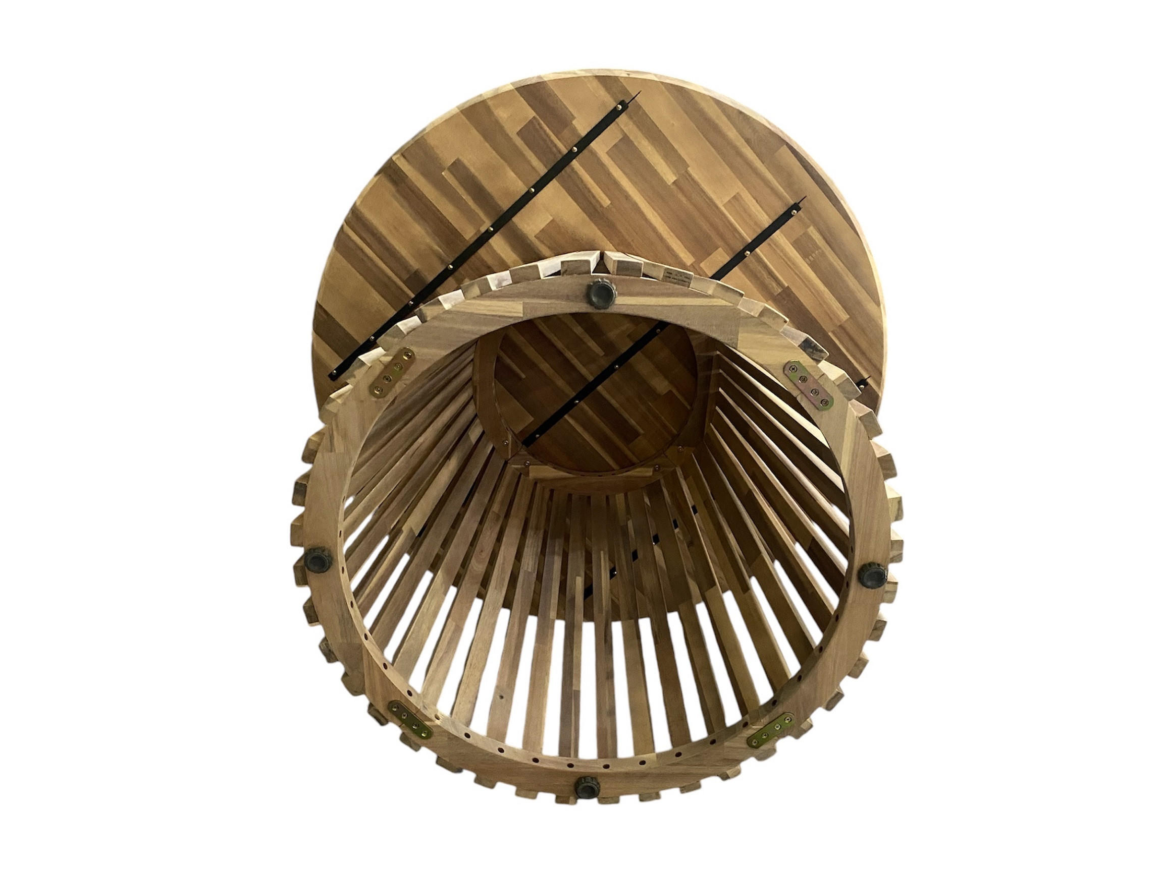 GARTENTISCH 110/110/75 cm Holz rund  - Akaziefarben, Natur, Holz (110/110/75cm) - Ambia Garden