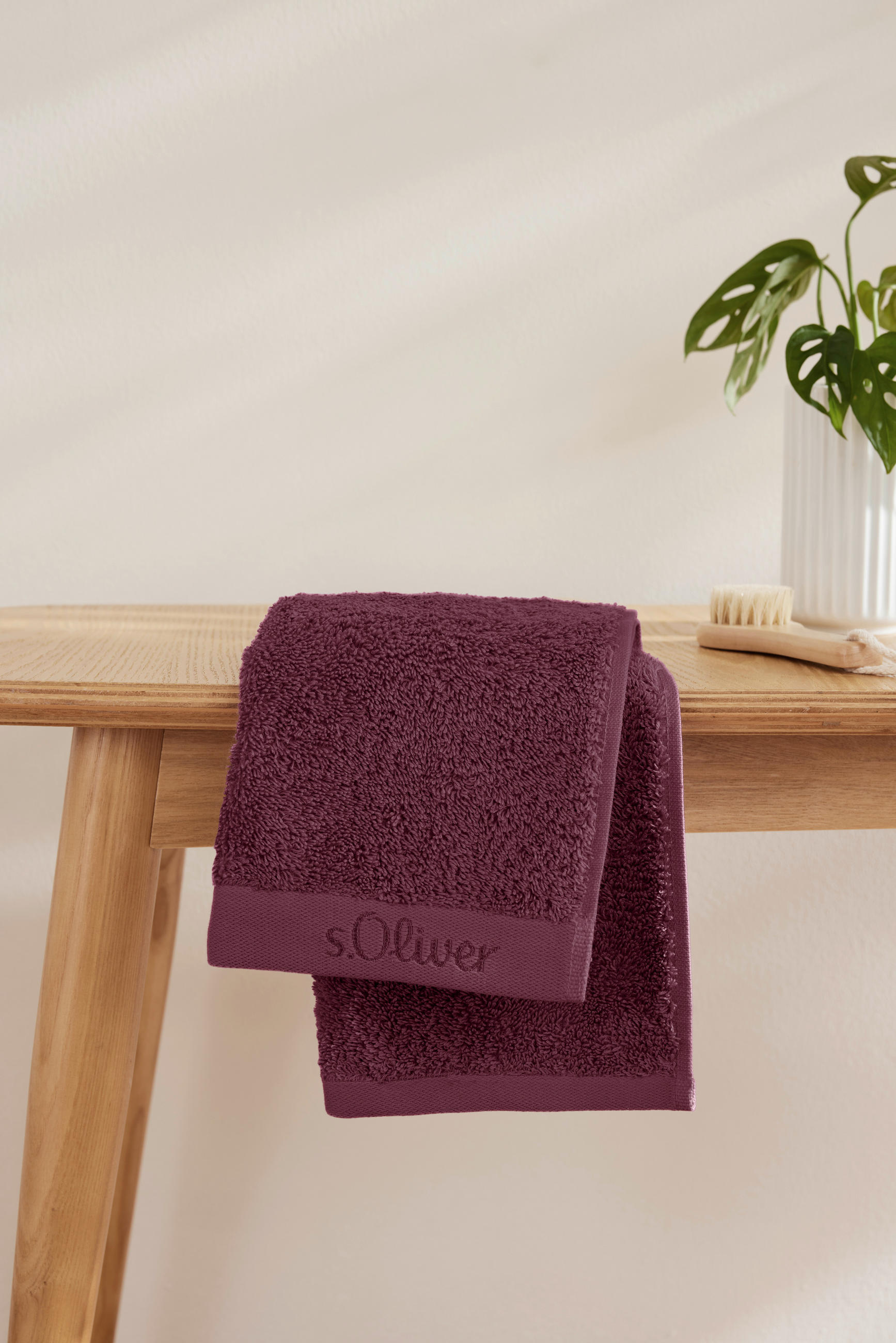 GÄSTETUCH s.Oliver Weinrot 2-teilig 30/50 cm  - Weinrot, Trend, Textil (30/50cm) - S. Oliver