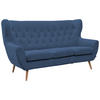3-SITZER-SOFA Cord Blau  - Blau, Design, Holz/Textil (187/101/95cm) - Stylife