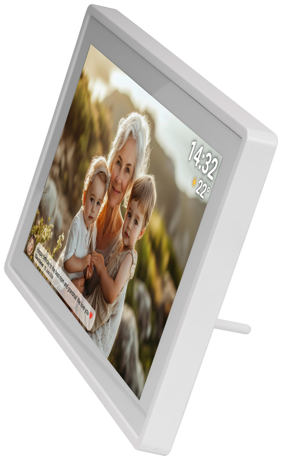 DIGITALER BILDERRAHMEN - Weiß, Design, Kunststoff (26/18/1,8cm) - DENVER