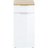 UNTERSCHRANK 39/85/34 cm - Edelstahlfarben/Eichefarben, Design, Glas/Holzwerkstoff (39/85/34cm) - Xora UNTERSCHRANK 39/85/34 cm - Edelstahlfarben/Eichefarben, Design, Glas/Holzwerkstoff (39/85/34cm) - Xora