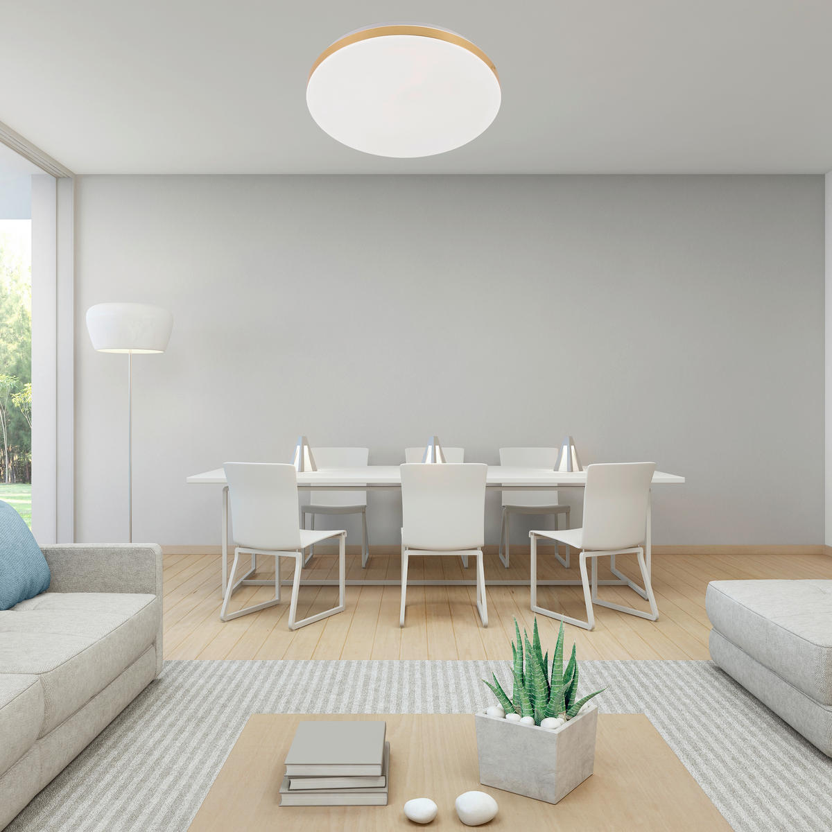 LED-DECKENLEUCHTE Babilon  6.5/38/38 cm  - Goldfarben, Design, Kunststoff (6.5/38/38cm)