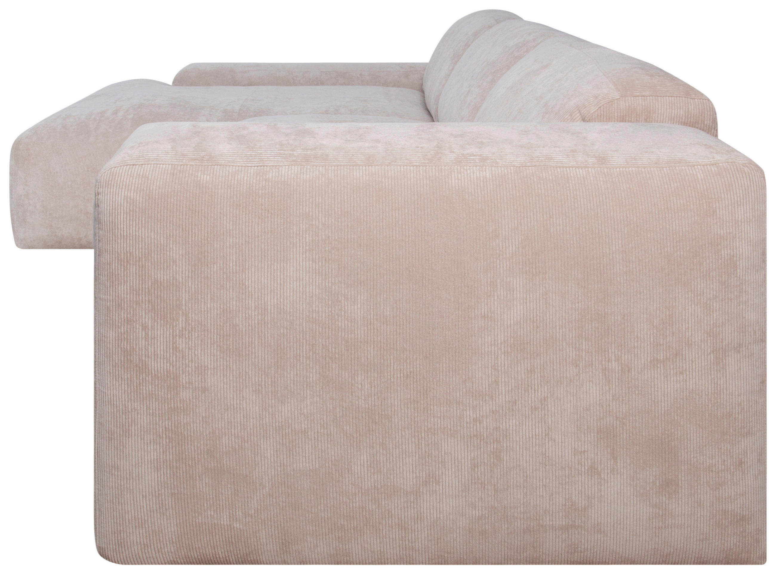 ECKSOFA in Cord Beige 170/343 cm - Beige/Schwarz, Design, Kunststoff/Textil (170/343cm) - MID.YOU