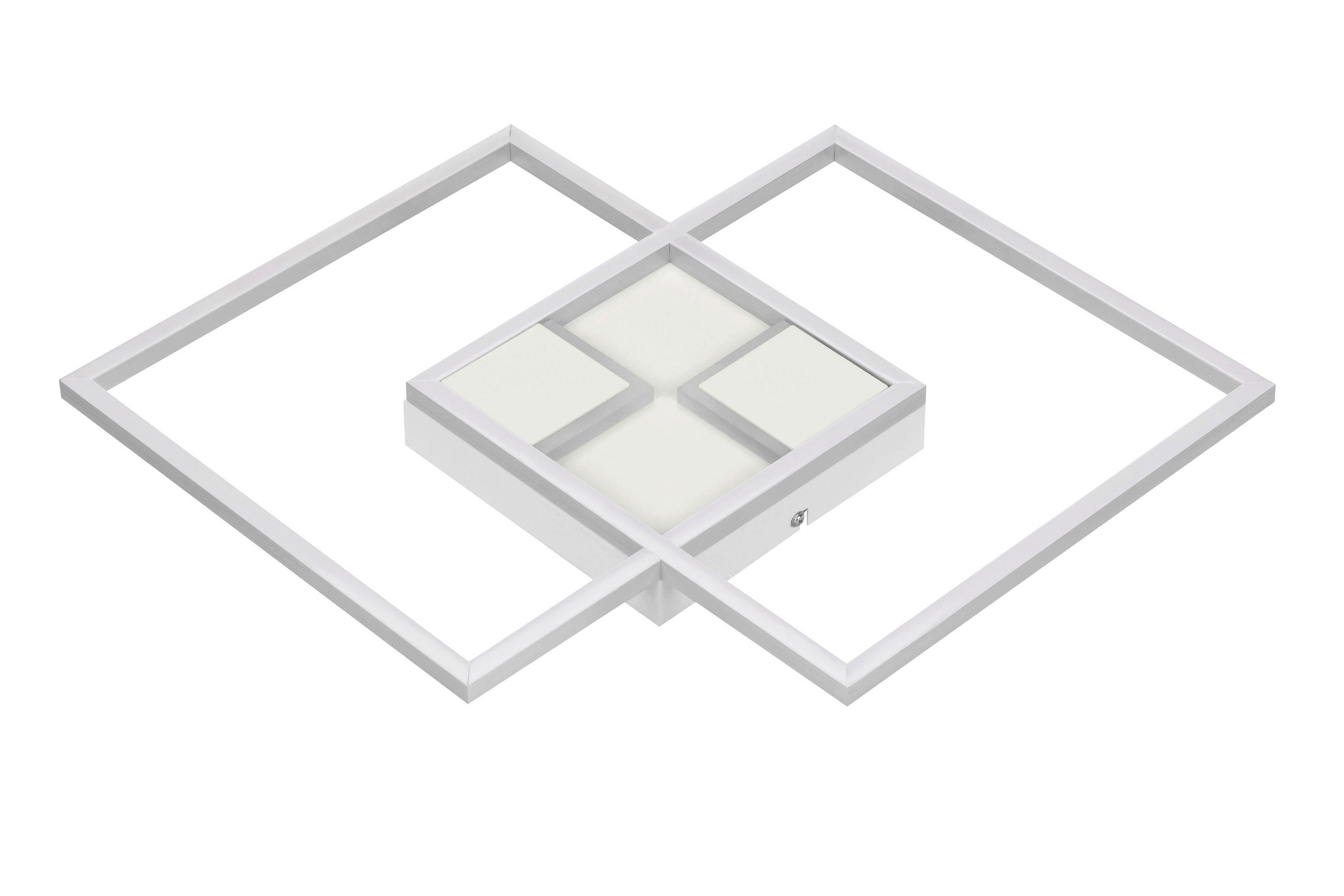 LED-DECKENLEUCHTE Alexandria 42/42/4,5 cm   - Weiß, Basics, Kunststoff/Metall (42/42/4,5cm) - Boxxx