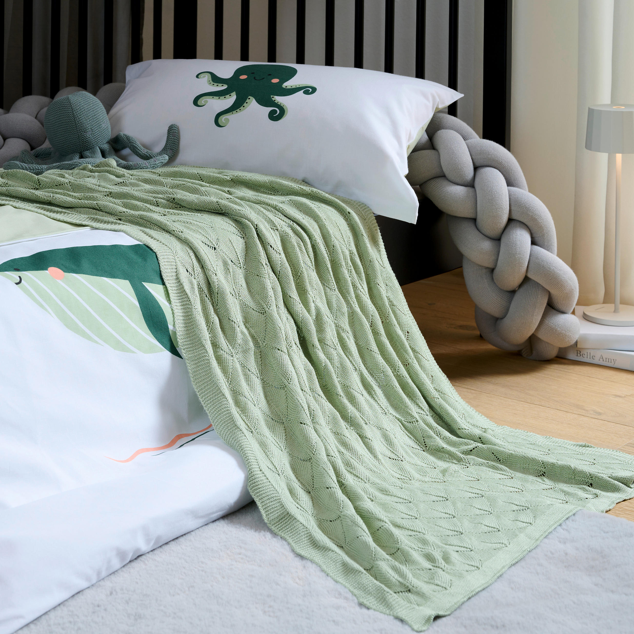 HEBKÁ DEKA, 80/100 cm - zelená, Natur, textil (80/100cm) - Avelia
