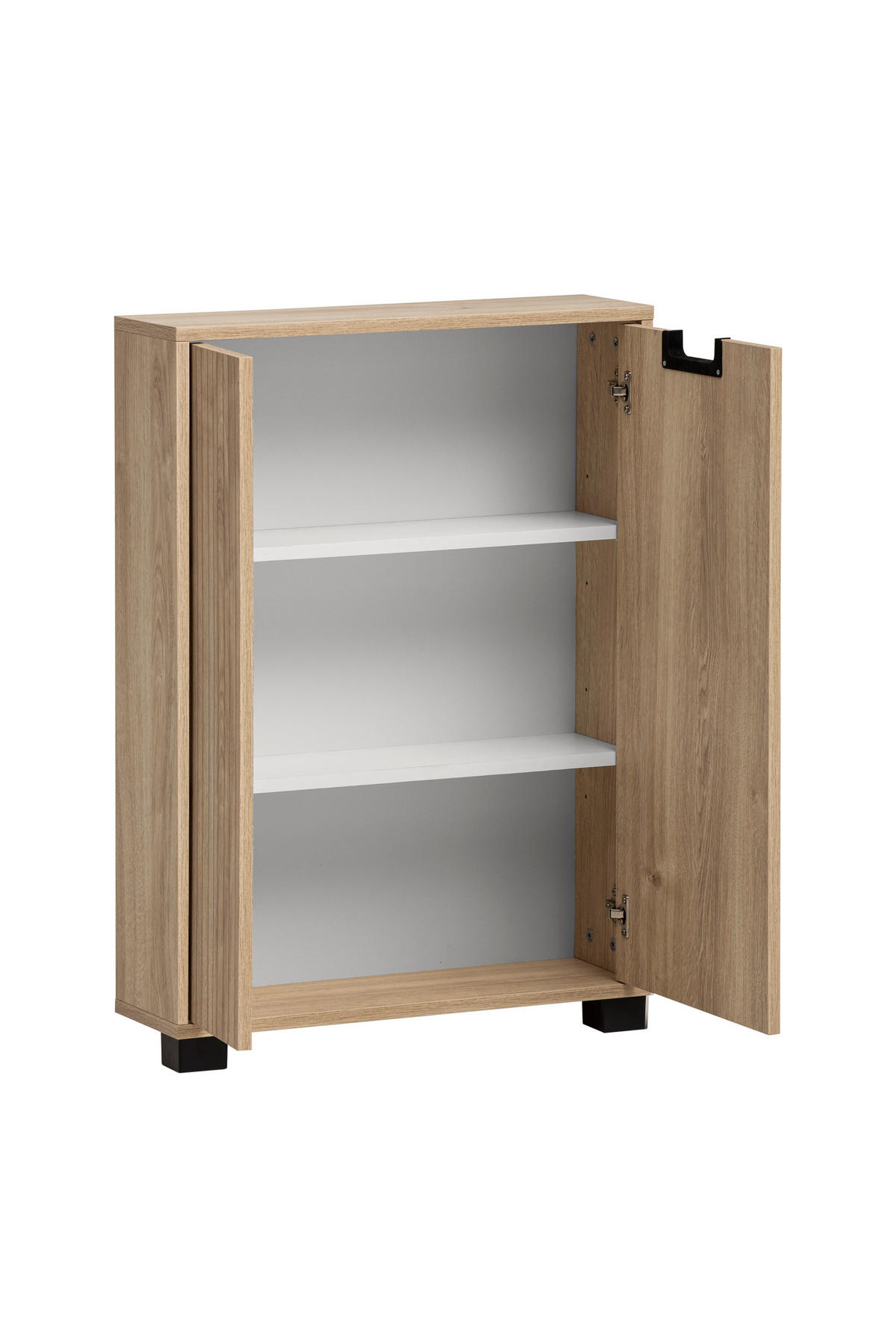 UNTERSCHRANK 59,8/85,2/19,55 cm   - Schwarz/Eiche Artisan, Design, Holzwerkstoff/Kunststoff (59,8/85,2/19,55cm) - MID.YOU