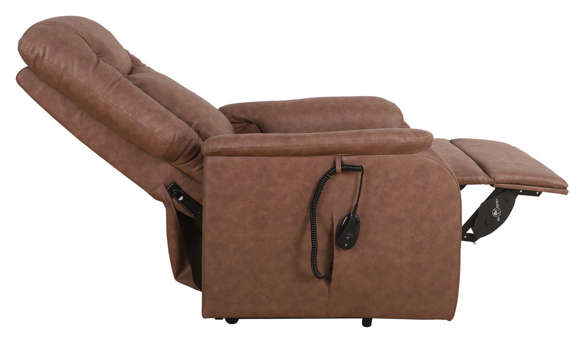 TELEVIZNÍ KŘESLO, kov, textil, hnědá - černá/hnědá, Konvenční, kov/textil (75/111/93cm) - Cantus