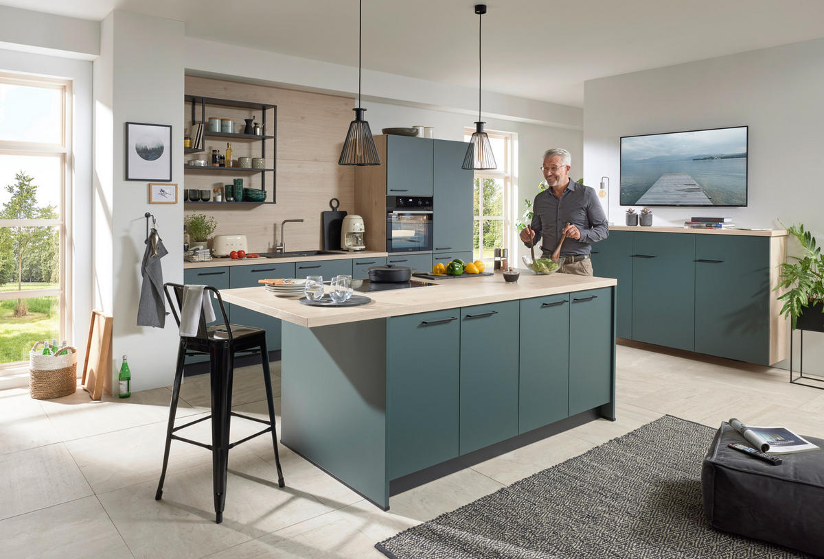 EINBAUKÜCHE   - Grün, Design, Holzwerkstoff - Dieter Knoll