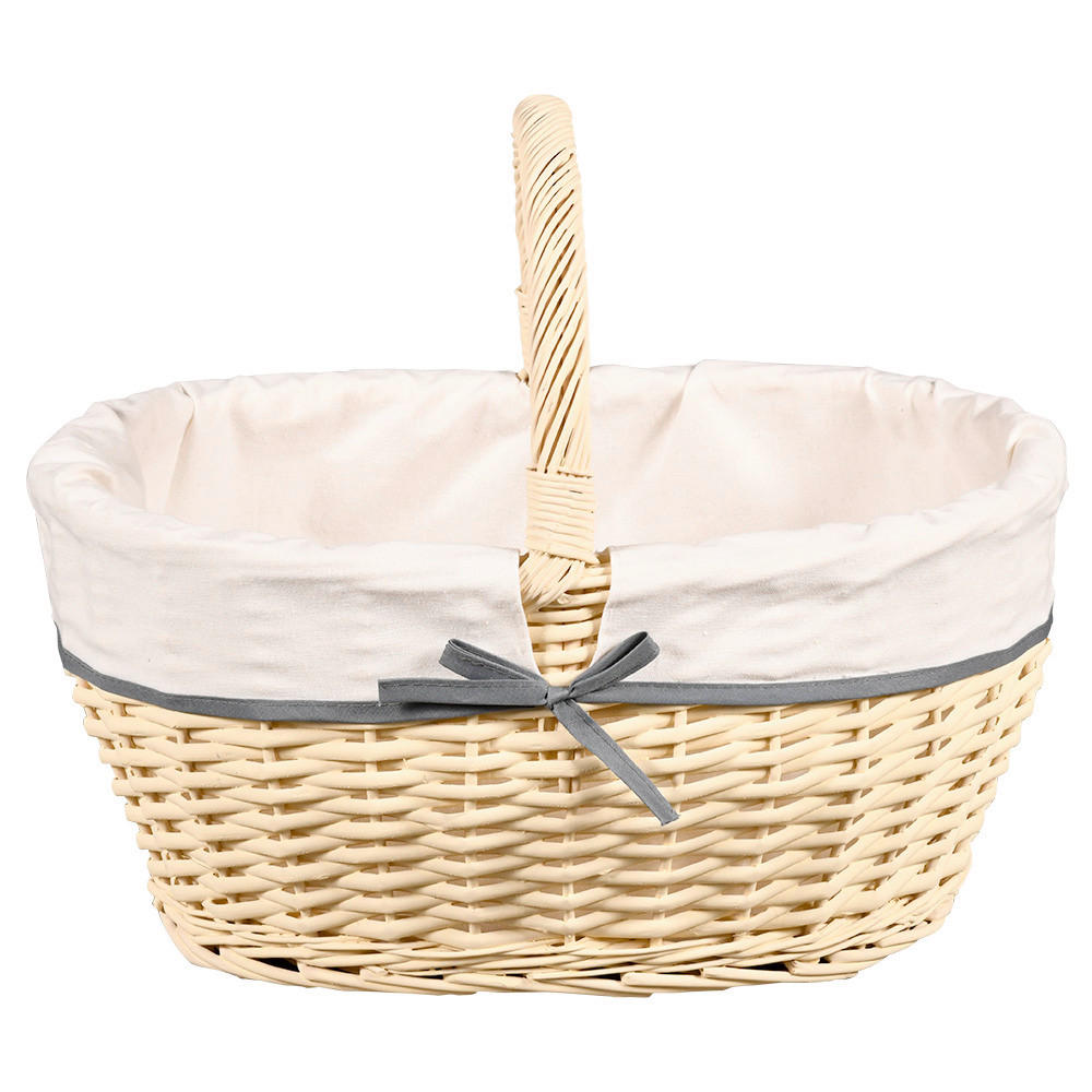 EINKAUFSKORB 30 L  - Weiß, Basics, Naturmaterialien/Textil (45/33/37cm) - Kesper