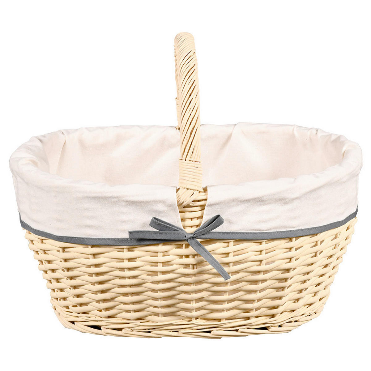 EINKAUFSKORB 30 L  - Weiß, Basics, Naturmaterialien/Textil (45/33/37cm) - Kesper