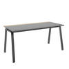 SCHREIBTISCH 160/75/75 cm  in Hickory, Anthrazit  - Anthrazit/Hickory, MODERN, Holzwerkstoff/Metall (160/75/75cm) - Novel