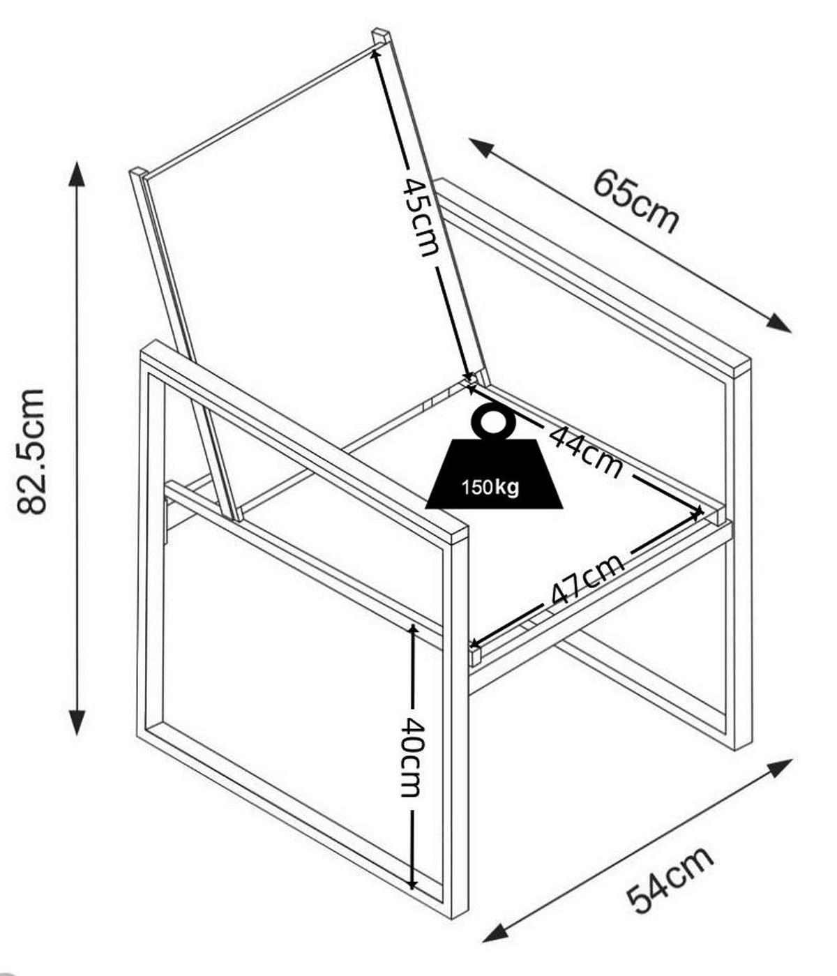 GARTENSTUHL-SET Metall, Kunststoff Anthrazit  - Honigeiche/Anthrazit, MODERN, Holzwerkstoff/Kunststoff (54/83/65cm) - MID.YOU