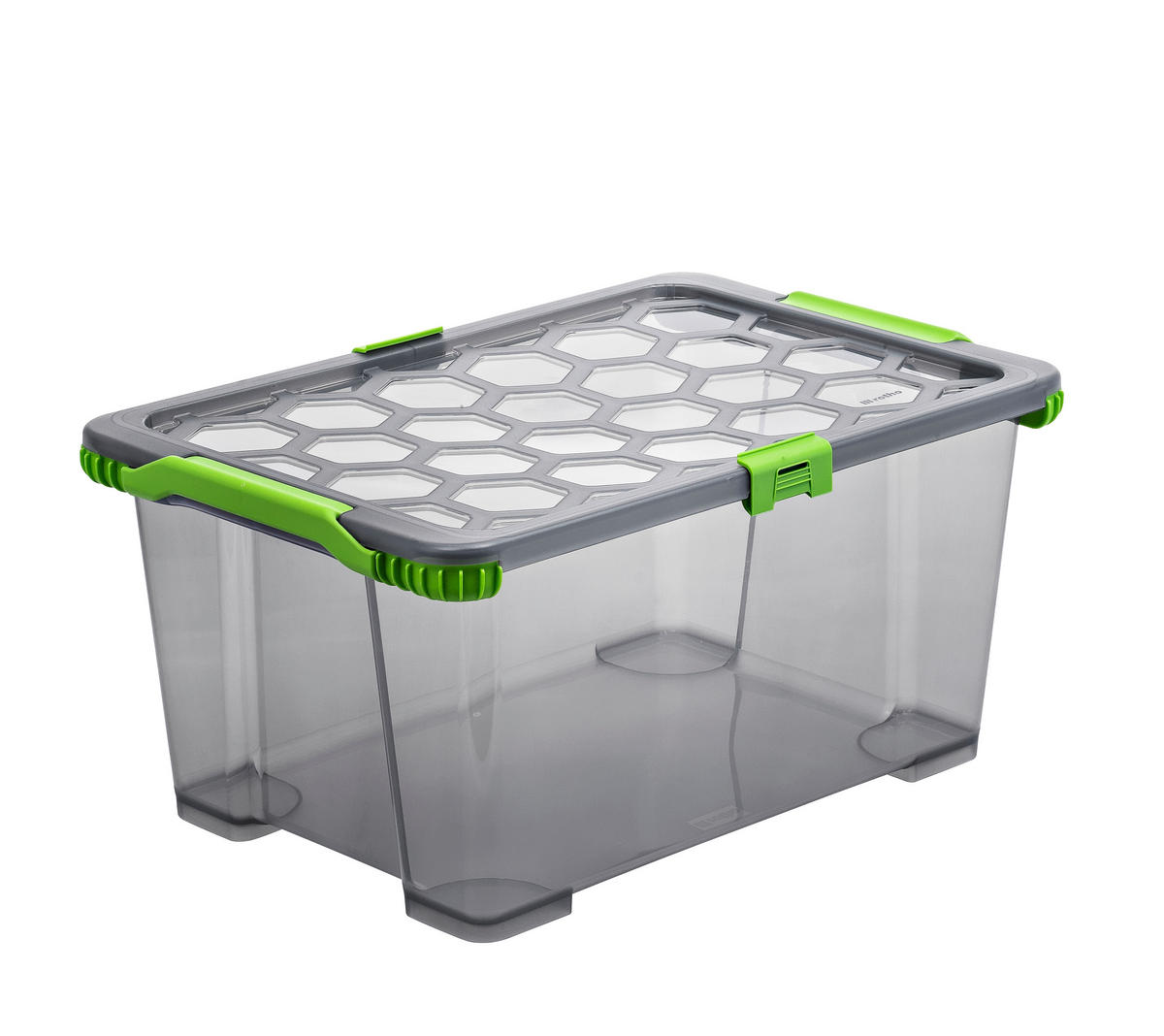 BOX MIT DECKEL EVO SAFE  - Anthrazit/Grün, Basics, Kunststoff (59/39,5/28cm) - Rotho