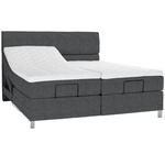 BOXSPRINGBETT 180/200 cm  in Anthrazit  - Chromfarben/Anthrazit, KONVENTIONELL, Kunststoff/Textil (180/200cm) - Voleo