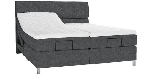 BOXSPRINGBETT 180/200 cm  in Anthrazit  - Chromfarben/Anthrazit, KONVENTIONELL, Kunststoff/Textil (180/200cm) - Voleo