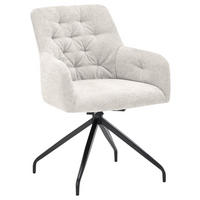 ARMLEHNSTUHL  in Eisen  - Creme/Schwarz, Design, Kunststoff/Metall (60,5/85/64cm) - SetOne by Musterring