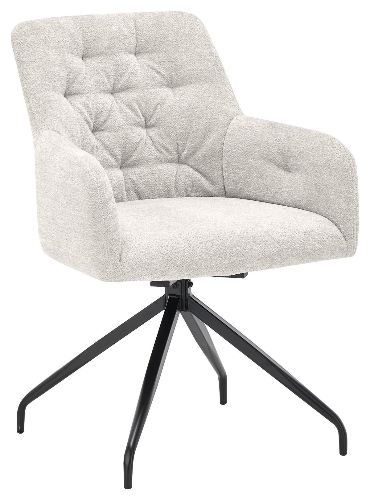 ARMLEHNSTUHL  in Eisen  - Creme/Schwarz, Design, Kunststoff/Metall (60,5/85/64cm) - SetOne by Musterring