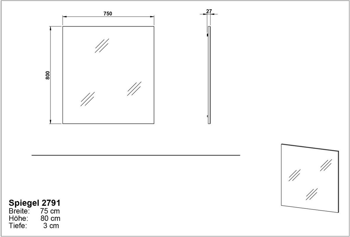GARDEROBE 3-teilig  in 104/200/33 cm  - Kaschmir/Eichefarben, Design, Glas/Holzwerkstoff (104/200/33cm) - Germania