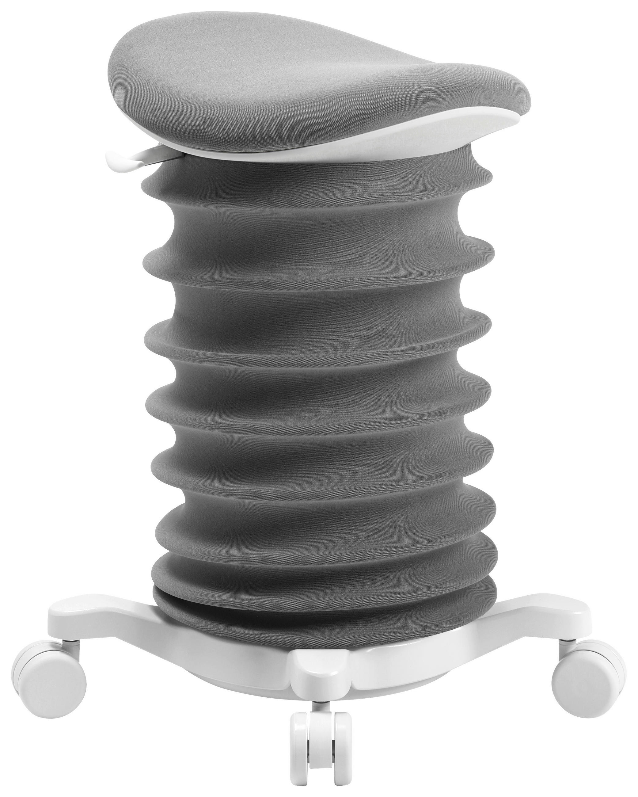 BÜROHOCKER Anthrazit, Weiß  - Anthrazit/Weiß, Design, Kunststoff/Textil (37,5/58-70/36cm) - Topstar