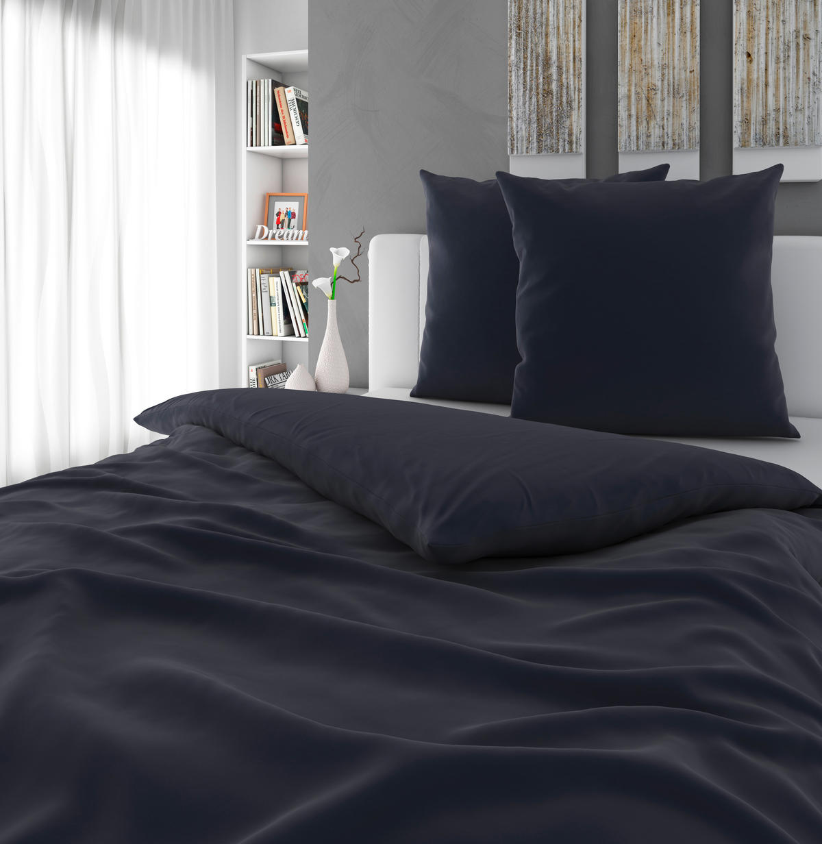 BETTWÄSCHE 200/200 cm  - Dunkelblau, Textil (200/200cm) - Esposa