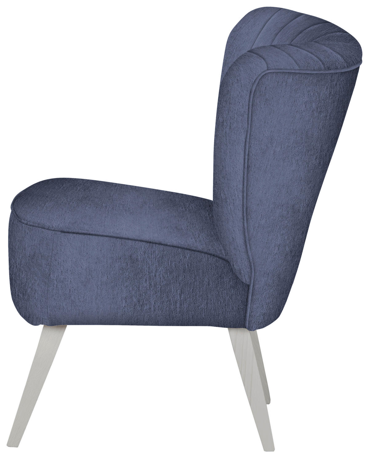 SESSEL Webstoff, Teddystoff Dunkelblau    - Weiß/Dunkelblau, MODERN, Holz/Textil (64/80/66cm) - Livetastic