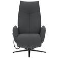 RELAXSESSEL in Textil Grau  - Anthrazit/Grau, Design, Textil/Metall (71/114/84cm) - Johann Jakob