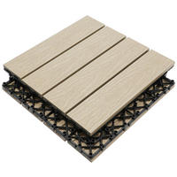 TERRASSENFLIESE 11 Stück  - Grauweiß, KONVENTIONELL, Holzwerkstoff (30/30/2,1cm) - Ambia Garden