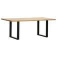 TISCHPLATTE      - Eichefarben, Design, Holz (200/100/4cm) - Landscape