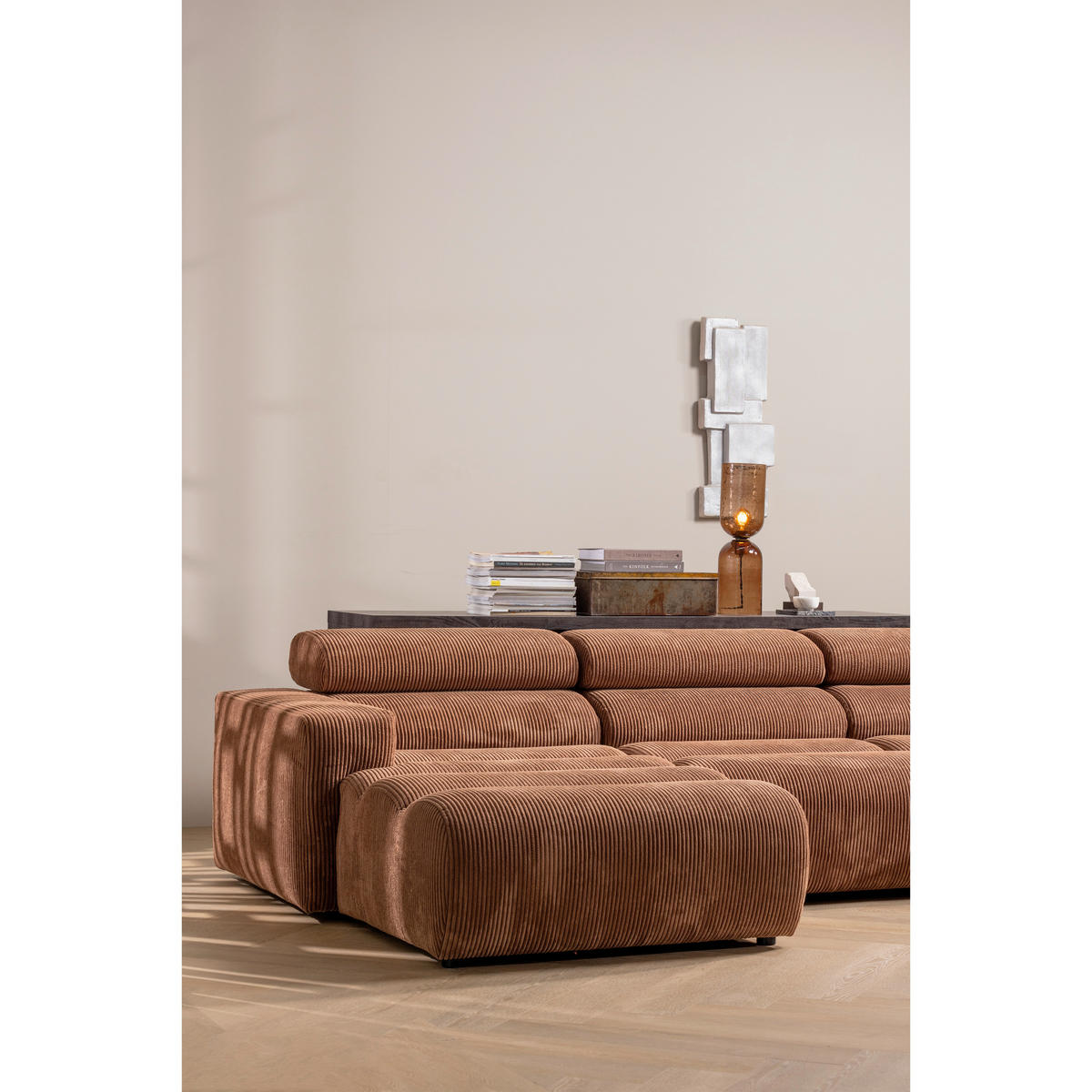 TISCHLEUCHTE Gigi 15/51/15 cm  - Braun, Basics, Glas (15/51/15cm) - Collet's Monde