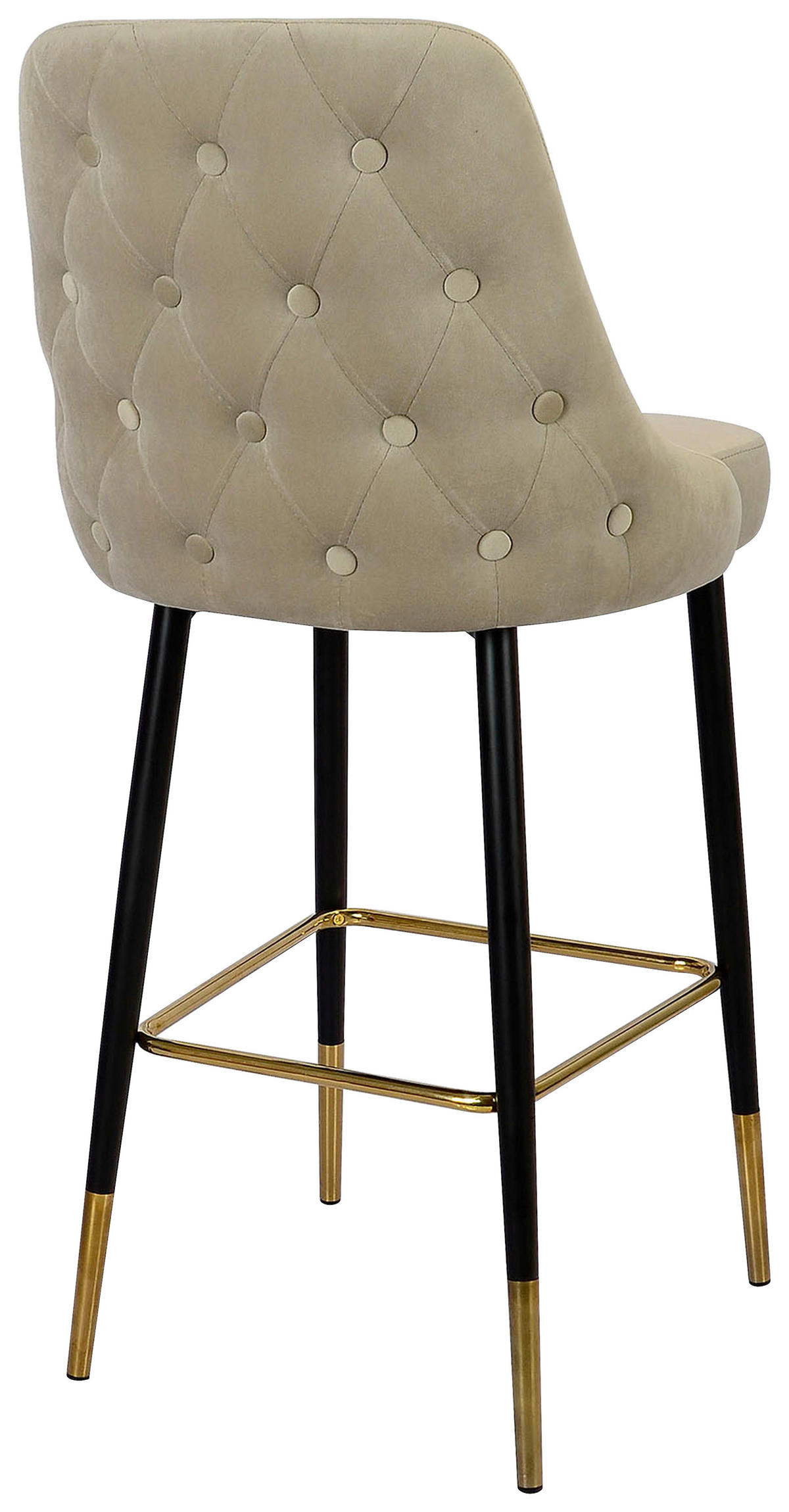 BARHOCKER Taupe Eisen  - Taupe, Design, Textil/Metall (53/110/57cm) - Kayoom