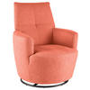 SESSEL Webstoff Koralle    - Koralle/Schwarz, Design, Textil/Metall (80/96/88cm) - SetOne by Musterring