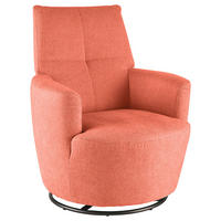 SESSEL Webstoff Koralle    - Koralle/Schwarz, Design, Textil/Metall (80/96/88cm) - SetOne by Musterring