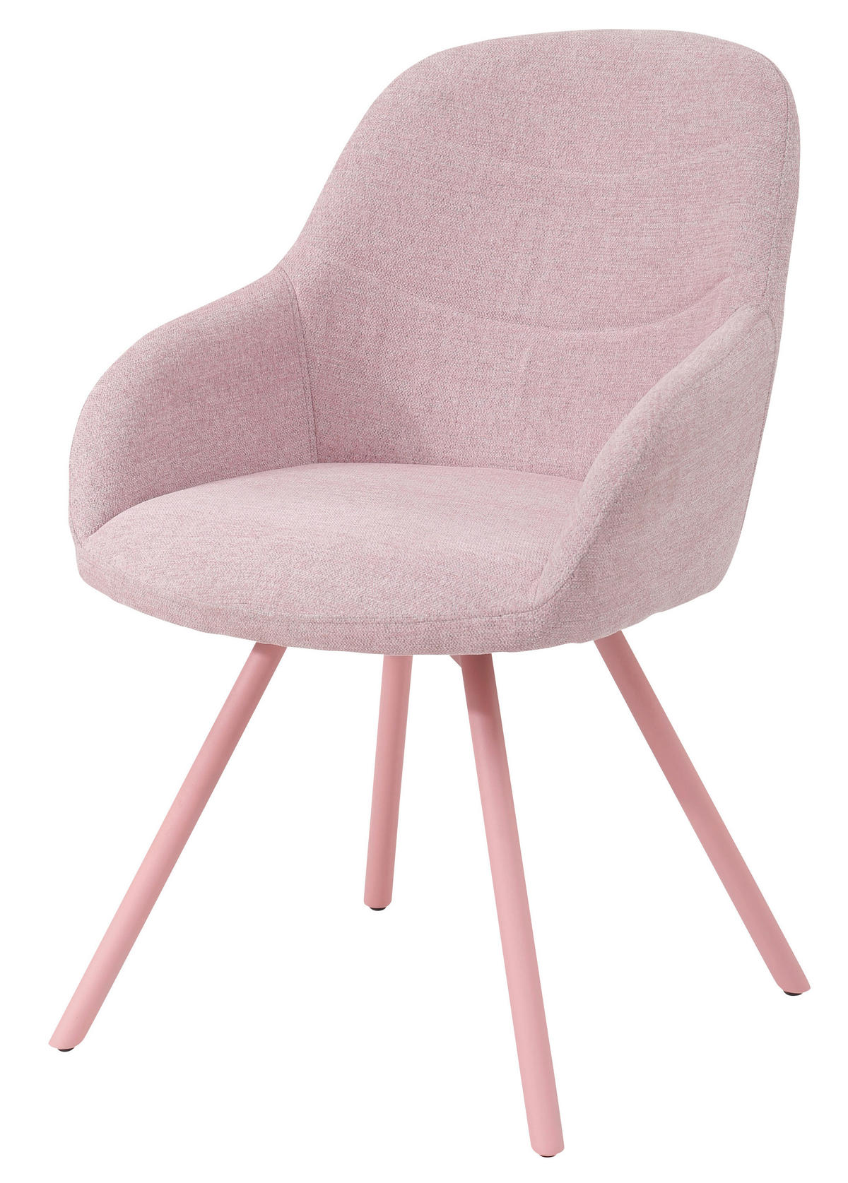STOL, kovina, tekstil pink  - pink, Design, kovina/tekstil (57/84,5/61cm) - Carryhome