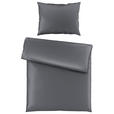 BETTWÄSCHE TANJA Satin 140/220 cm - Anthrazit, Basics, Textil (140/220cm) - Novel